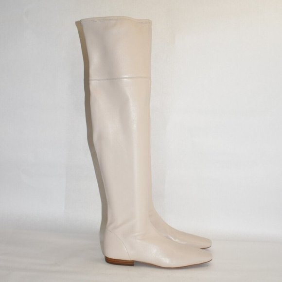 $800 Vince Nissa SLEEK LEATHER OVER THE KNEE BOOT OPALINE 7 (ME18) - Picture 3 of 9
